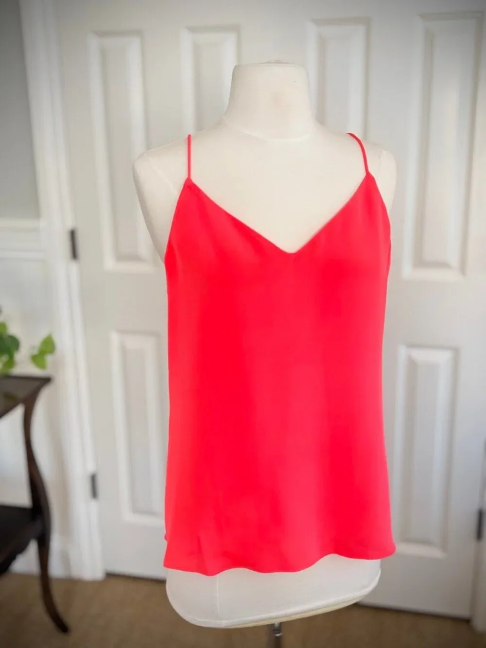 J. Crew Silk Carrie Cami in Bright Watermelon, Size 2